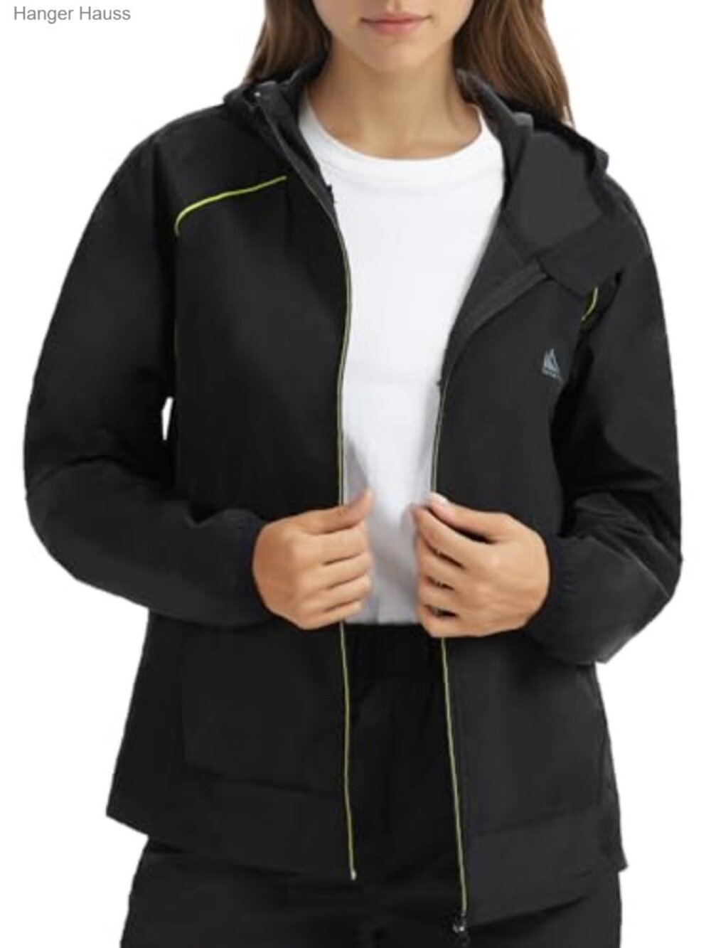 Women's Waterproof Rain Jacket Lightweight Breathable with Hood Reflective for